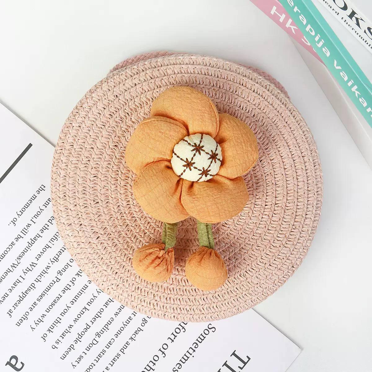 Cute Flower Design Kids Crossbody Bag – Handmade Round Sling Bag